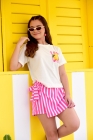 Conjunto Short Saia Lemonn Rosa