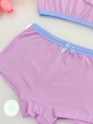 Kit Top + Calcinha Boxer Lilás Juvenil