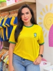 Camisa do Brasil ADULTO Amarelo Can&aacute;rio (Unissex)