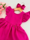 Vestido Sianinha Baby Pink 1 ano (Premium)