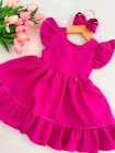Vestido Sianinha Baby Pink 1 ano (Premium)