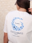 Camiseta Crist&atilde; Adulto e Infantil Peixinhos (Unissex)