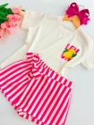 Conjunto Short Saia Lemonn Rosa (Premium)