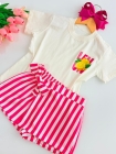 Conjunto Short Saia Lemonn Rosa (Premium)