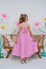 Vestido Listras Rosa F.