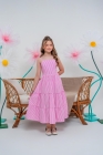 Vestido Listras Rosa F.