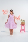Vestido Listras Rosa