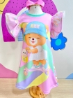Vestido Encanto Trap&eacute;zio Ursinha Patinete