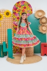 Vestido Junino Xadrez Carolina Pink (NA)
