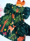 Vestido Baby com Calcinha - Verde Cervo