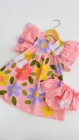 Vestido Baby com Calcinha - Rosa Flores