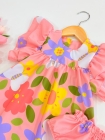 Vestido Baby com Calcinha - Rosa Flores