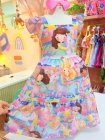 Vestido Unic&oacute;rnio Arco Iris 