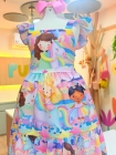 Vestido Unic&oacute;rnio Arco Iris 