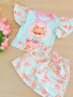 Conjunto Encanto Short Saia Raposinha