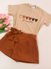 Conjunto Short Saia Amor em Tons