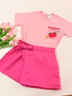 Conjunto Short Saia Pink Berry
