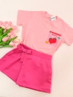 Conjunto Short Saia Pink Berry