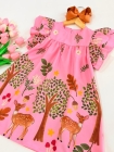 Vestido Lúdico Rosa Cervo