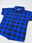 Camisa Masculina Xadrez Azul 