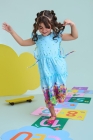 Vestido Midi Azul Claro