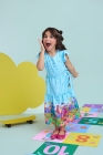 Vestido Midi Azul Claro