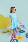 Vestido Midi Azul Claro