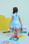 Vestido Midi Azul Claro