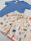  Conjunto Azul Moletom Estampa (Premium)
