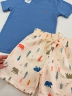  Conjunto Azul Moletom Estampa (Premium)