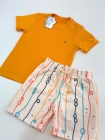  Conjunto Laranja Moletom Estampa (Premium)