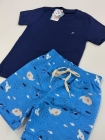 Conjunto Azul Peixes Moletom (Premium)