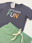 Conjunto Cinza Verde Moletom (Premium)