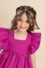Vestido LUXO Nathaly Fucsia (Premium)