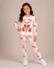 Conjunto Encanto Ursinha Rosa Moletom