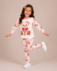 Conjunto Encanto Ursinha Rosa Moletom