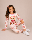 Conjunto Encanto Ursinha Rosa Moletom