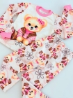 Conjunto Encanto Ursinha Rosa Moletom