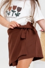 Conjunto Short Saia Marrom Tulipa 