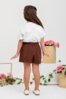 Conjunto Short Saia Marrom Tulipa 