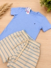 Conjunto Listras Azul Beb&ecirc; (Premium)