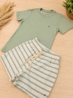 Conjunto Listras Azul Beb&ecirc; (Premium)