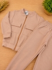 Conjunto Moletom Z&iacute;per Nude