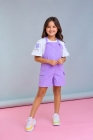 Jardineira Valentina Jeans Lil&aacute;s