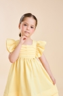 Vestido LUXO Nathaly Amarelo Manteiga (Premium)