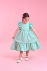 Vestido Isabella Verde Água (Premium)