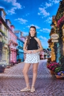 Conjunto Batinha Bolinha Preto Juvenil