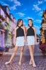 Conjunto Batinha Bolinha Preto Juvenil