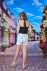 Conjunto Batinha Bolinha Preto Juvenil