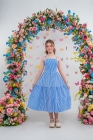 Vestido Listras Azul 